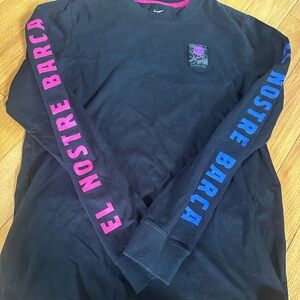 Nike Black Shirt with Pink and Blue FCB Logo